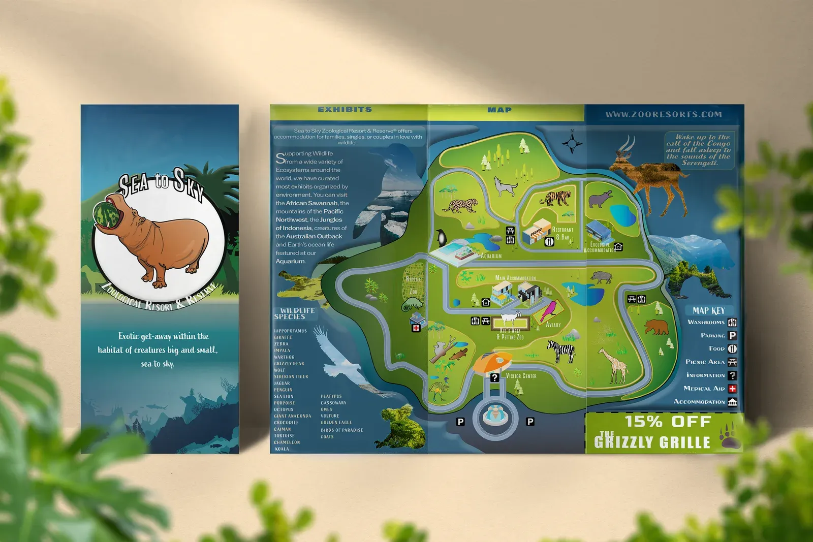 Sea to Sky Zoological Resort | Travel Brochure (Concept)